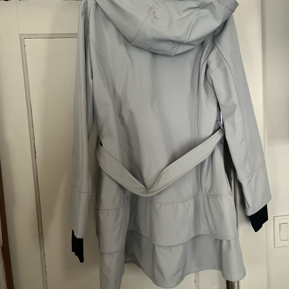 Betsey Johnson Light Gray Trench Coat - Picture 2 of 3